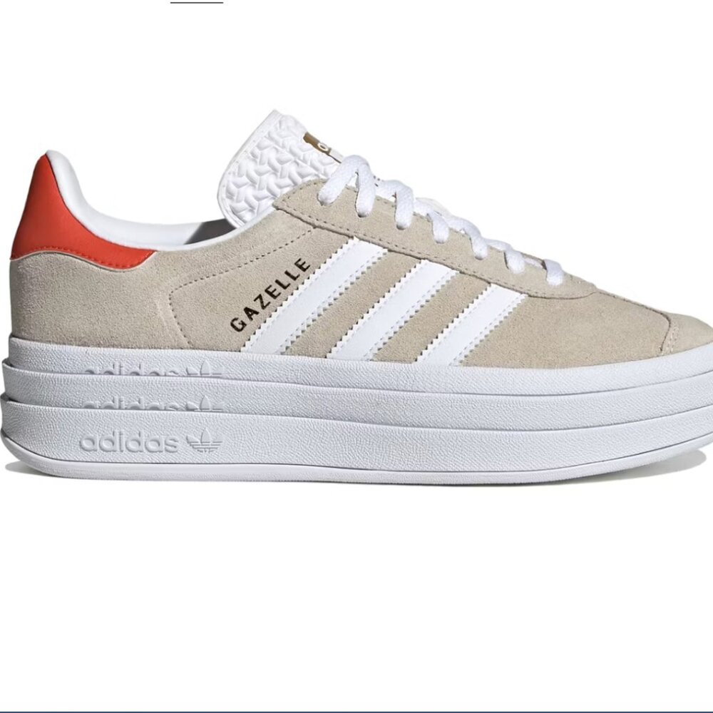 adidas Gazelle Bold Wonder Beige Collegiate Orange (Womens)